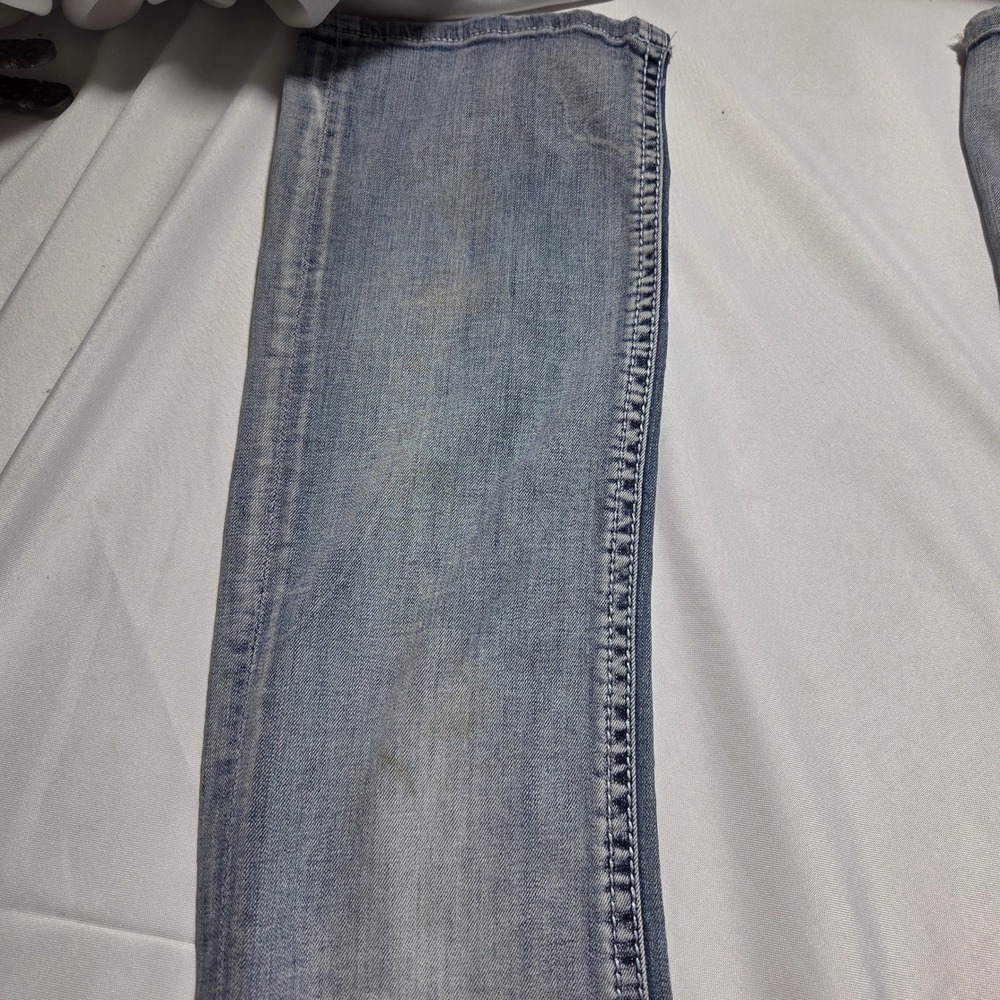 Y2k Grace in LA Easy Fit Embroidered Bootcut Jeans Light Wash Sequin Size 31 - Picture 7 of 8